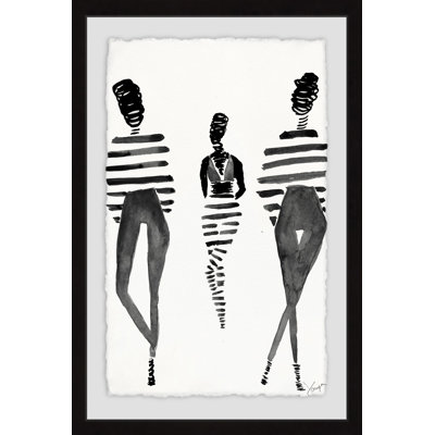 Black Stripes - Single Picture Frame Print