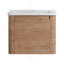 Meuble-lavabo mural 48 po avec lavabo en céramique blanche et tablettes de rangement et 1 porte à fermeture en douceur, emballage KD, contreplaqué