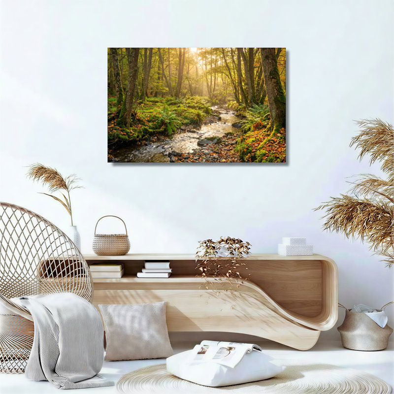 «Forest Stream», ensemble de 1 reproduction d'art sur toile, 20"H x 30"W, Toile tendue