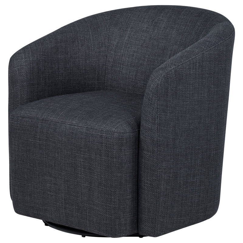 Fauteuil d'appoint pivotant en tissu Mossbrook anthracite, Anthracite