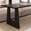 Bureau en bois de frêne noir avec pieds découpés et armoire de rangement à droite-131371535
