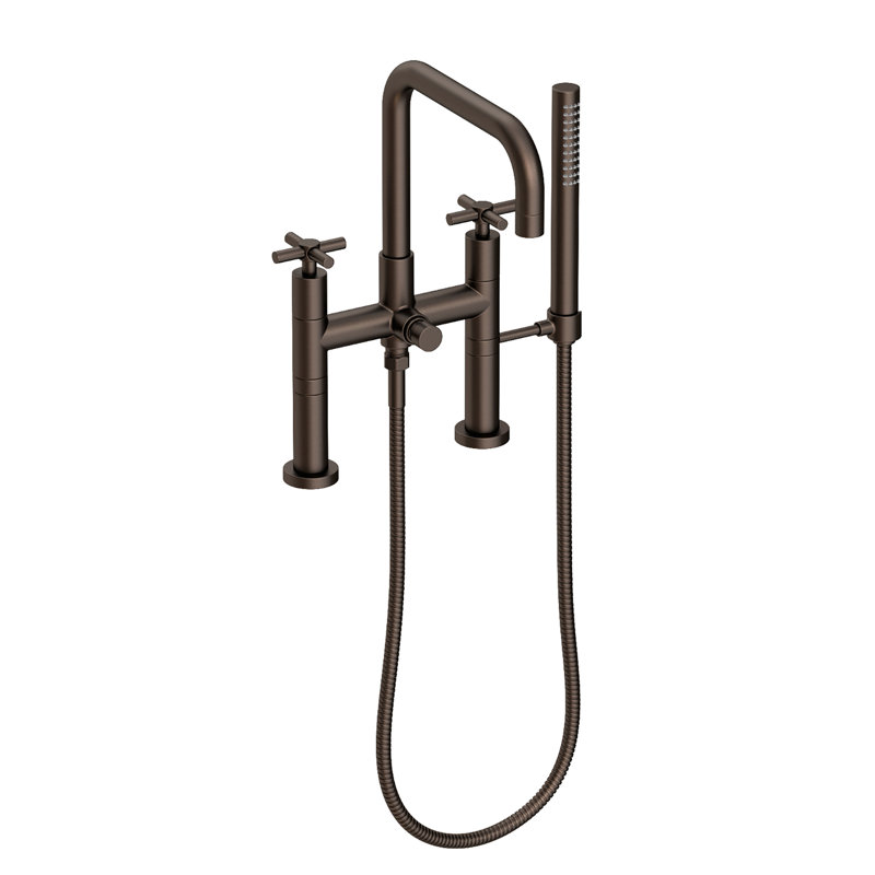 Exposed Tub & Hand Shower Set - Deck Mount, English Bronze