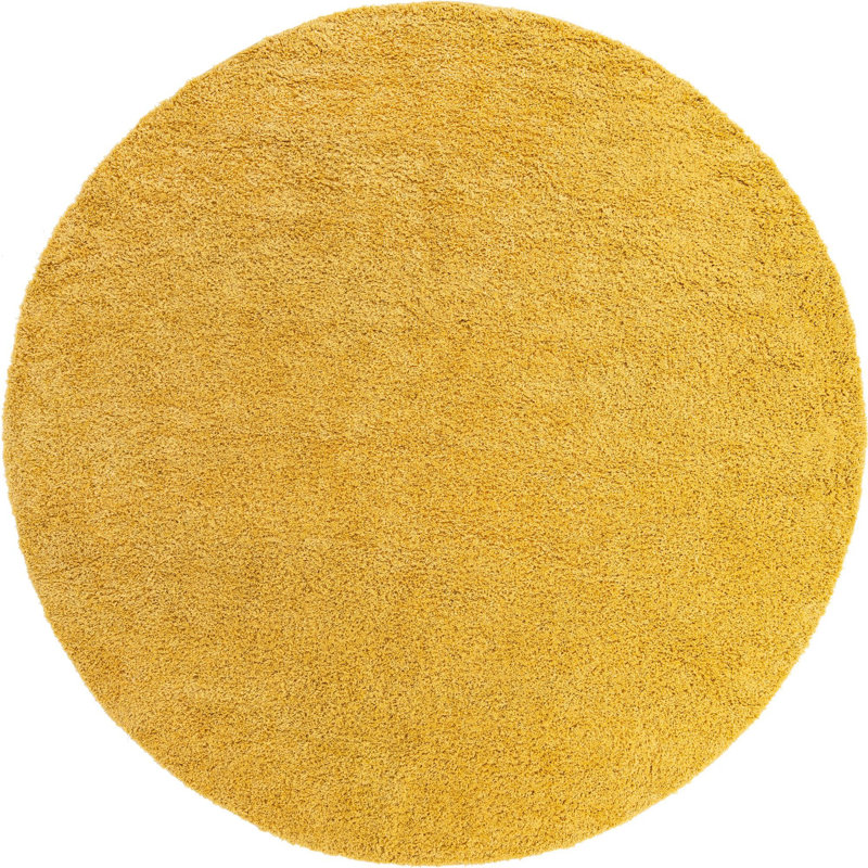 Kianna Yellow Area Rug, Round 12'4"