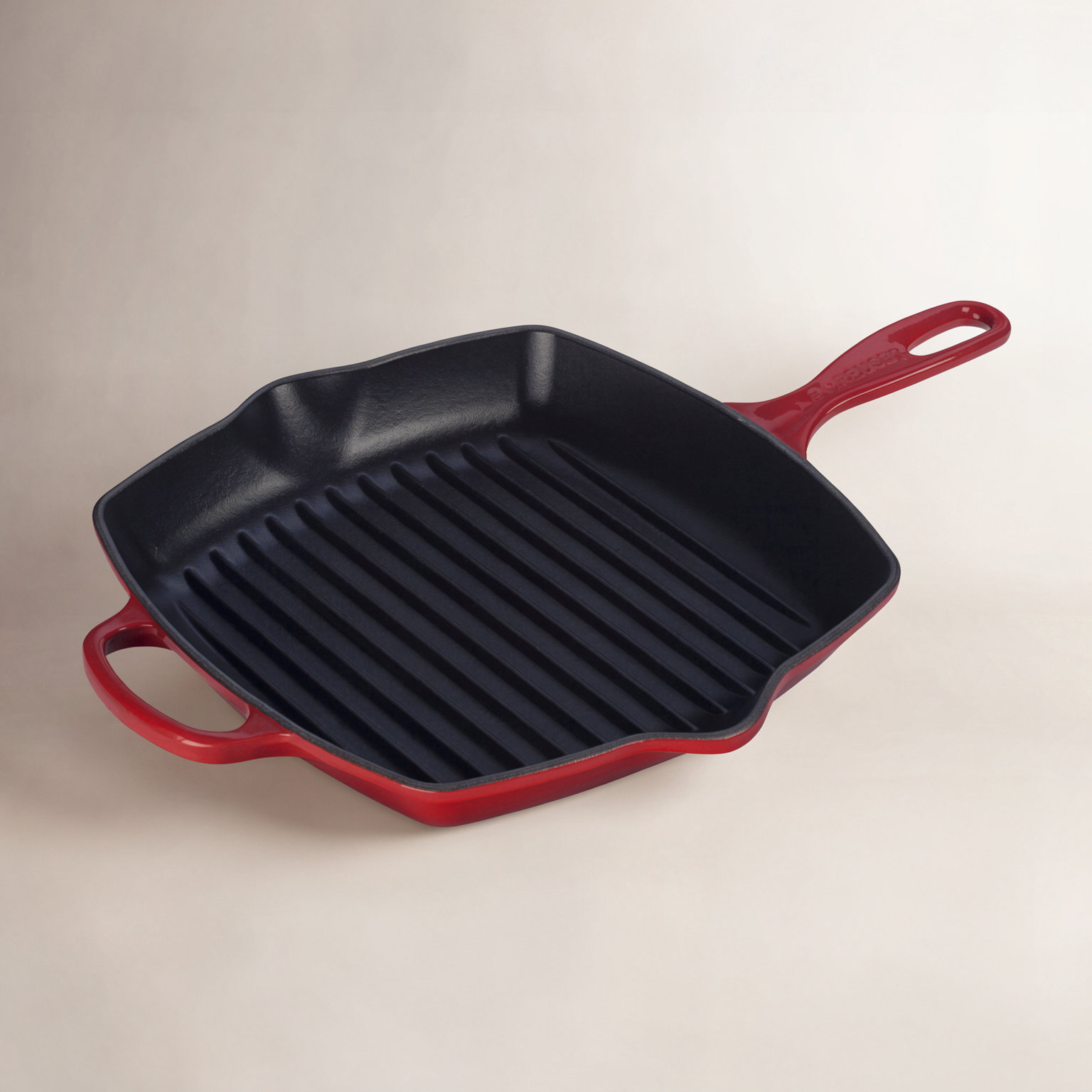 Le Creuset Signature 10" Skillet Grill, Cerise Red