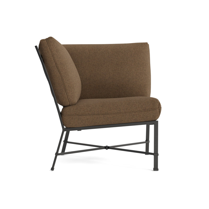 Venetian Outdoor Patio Sectional, Fusion Moccasian, Textured Pewter