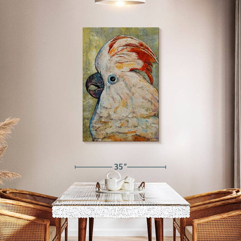 Brampt Moluccan Cockatoo, 45" H x 30" W