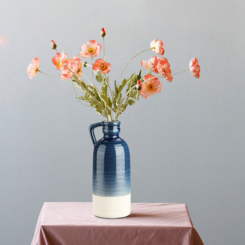 Ceramic Vase For Home Decor, Blue