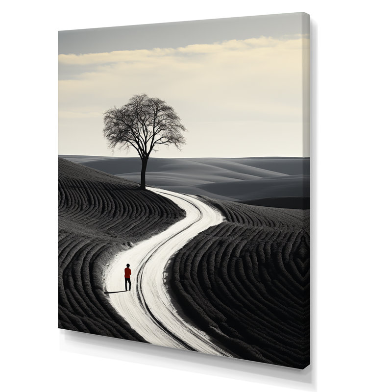 «Wind Turbines Minimalisme Scenery I» sur toile, Toile tendue, H 44 po x l 34 po x P 1,5 po