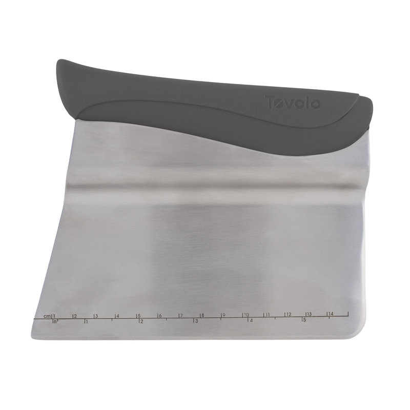 Tovolo Bench Scraper With Measurement Guide, Dough Divider With Offset Blade, Pastry Scraper With Ruler, Ergonomic Baking Tool, Dishwasher-Safe & BPA-Free