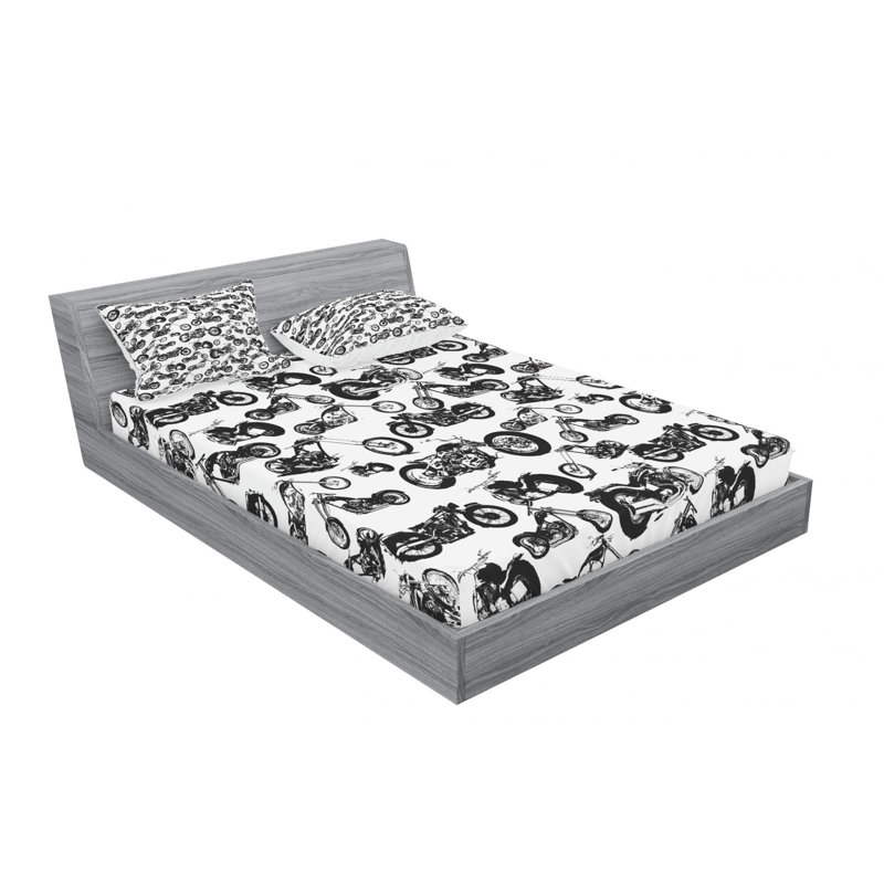 Microfiber Sheet Set, Queen Sheet Set with Fitted Sheet