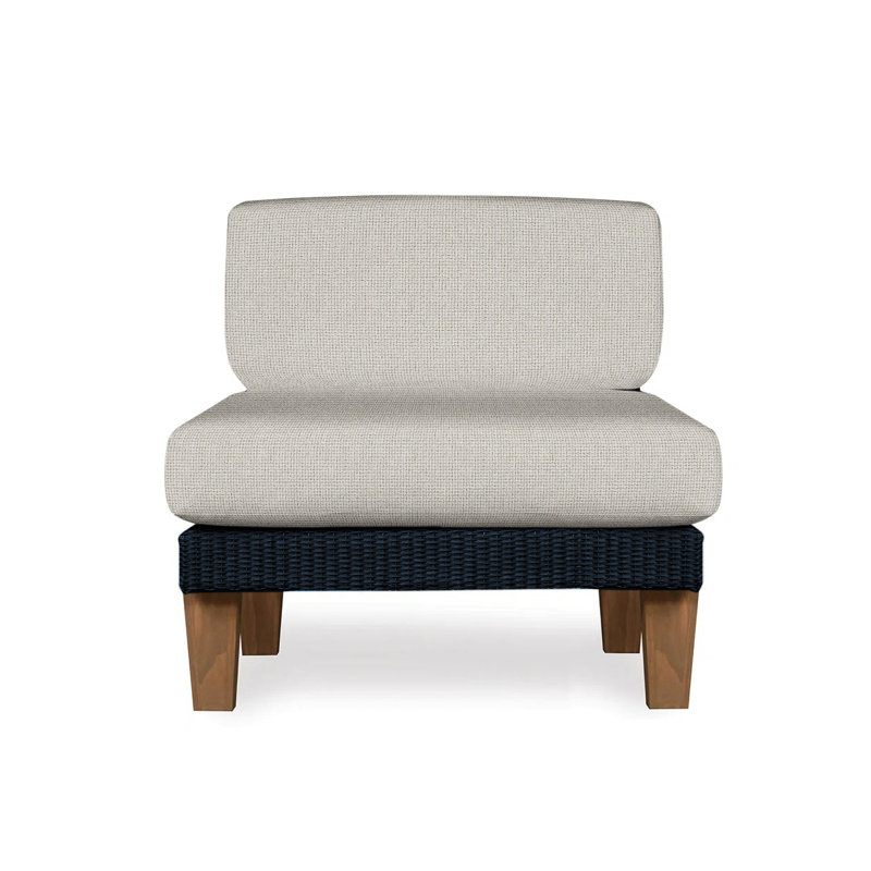 Catalina Outdoor Teak Lounge Chair, Callen Celadon, Ebony