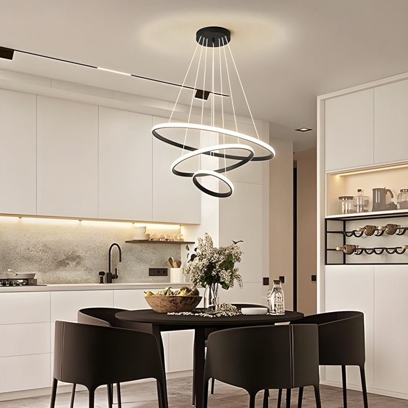 Hayhurst 3 - Light Unique Pendant Light Chandelier, 60cm H x 40cm W x 20cm D, Gold