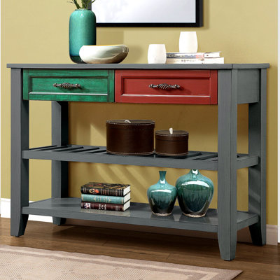Console avec 2 tiroirs et tablettes Kinzee