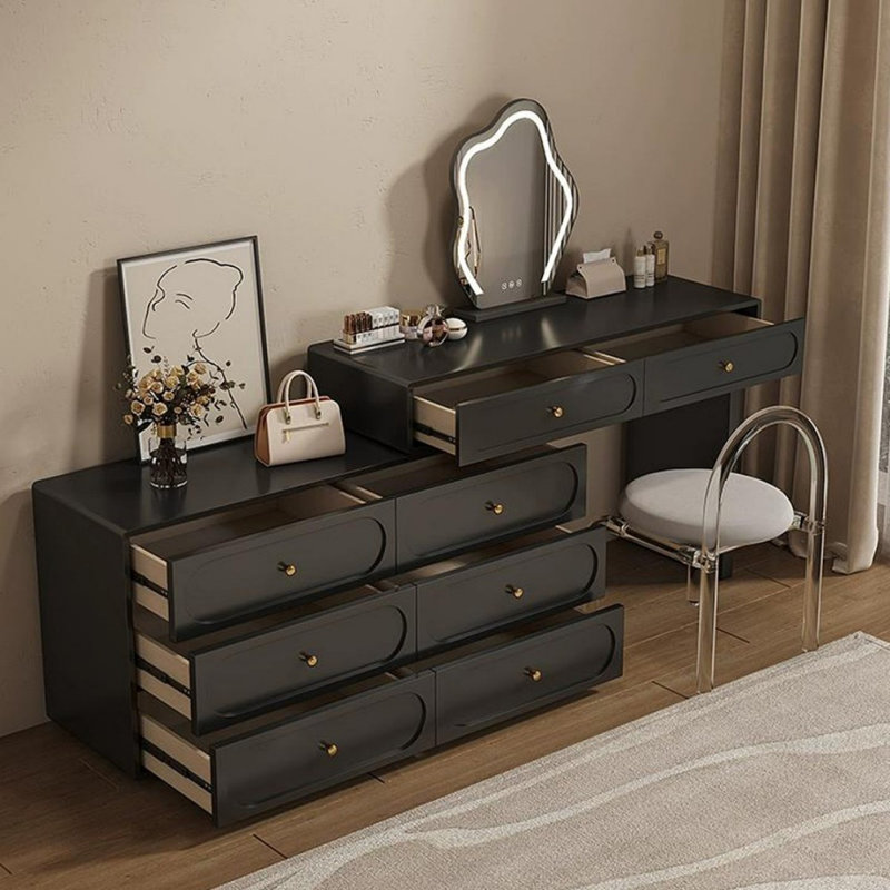Makeup Vanity with Light mirror,8 drawers