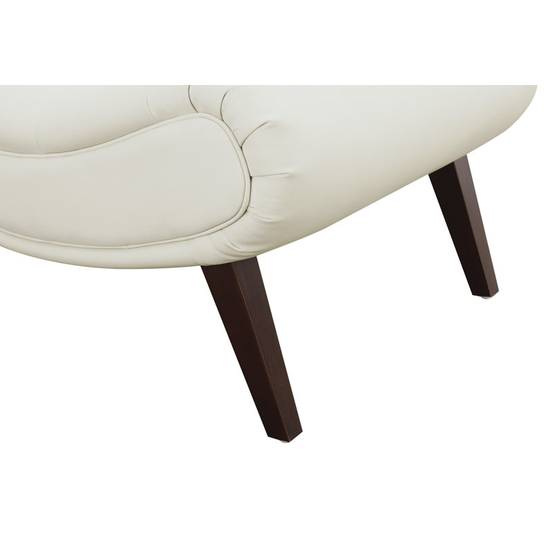 Chaise longue avec repose-pieds Lavli, Blanc