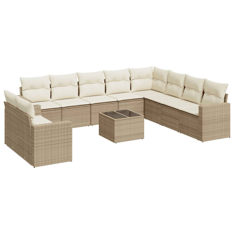 Ensemble de canapé de jardin Vidaxl beige