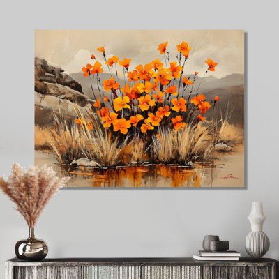 Finger Florals By The Pond - Botanicals Metal Wall Decor, Modern Metal Print