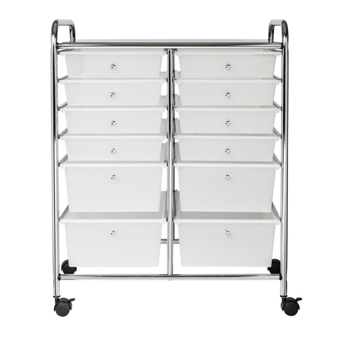 Rebrilliant 12 Drawer Storage Drawer with Locking Wheels & Reviews ...