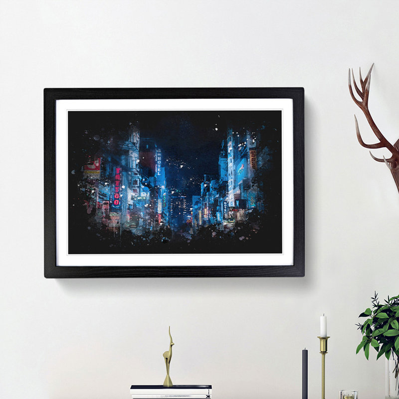 Ho Chi Minh City in Vietnam - Picture Frame Graphic Art Print, 45cm H x 63cm W x 2cm D, Black Framed