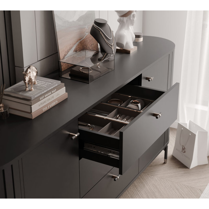 Taushia 190cm Sideboard, Black