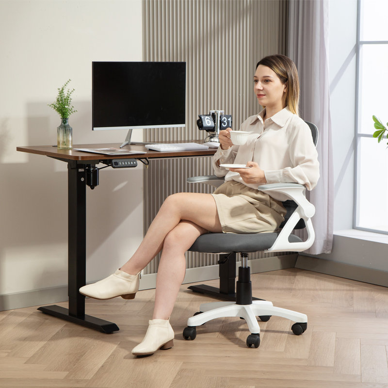 Mesh Office Chair, White/Grey