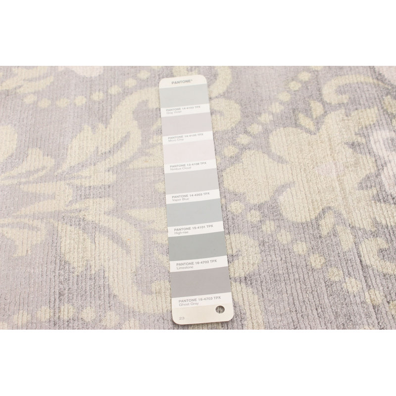 Tapis gris tissé à la main Gafton