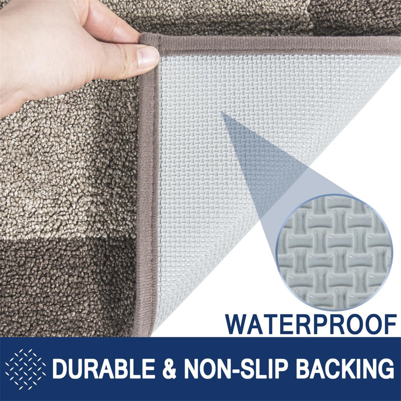 Semirah Non-Slip Doormat, Grey, 90cm W x 60cm L
