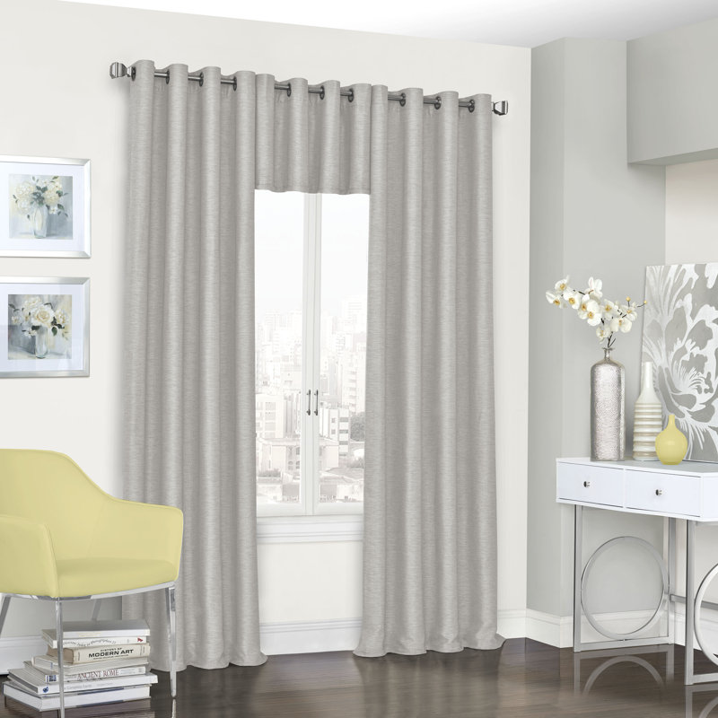 Presto Polyester Blackout Curtain Single Panel, 52" W x 95" L, Gray