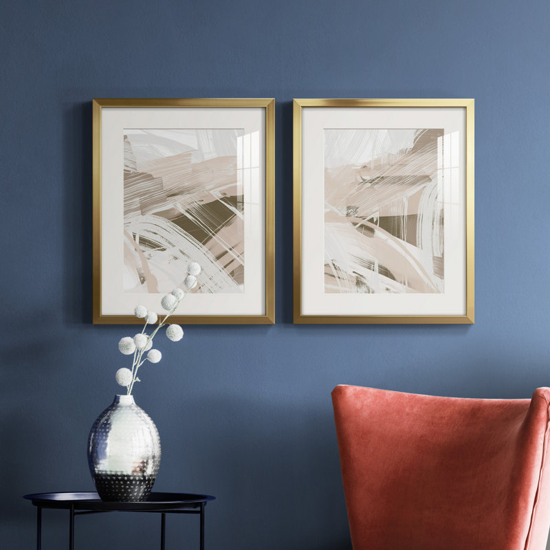 «Earthtone Swipe I», reproduction encadrée de qualité supérieure, prête à être accrochée