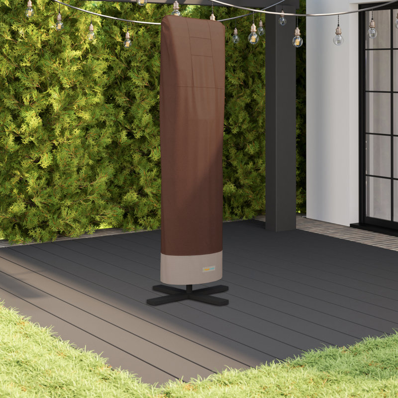 Steve Outdoor Patio Umbrella Cover, 101" H x 34" W x 34" D, Mocha Cappuccino