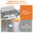 16,000 BTU Dual-Burner Tabletop Propane Grill – Stainless Steel Portable BBQ with Side Shelves, Ideal for Patio, Camping & Backyard Grilling