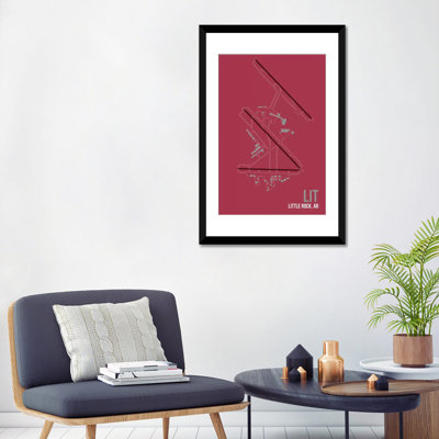 « little rock (clinton) », impression sur toile, "airport diagram series"