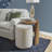 Lyra End Table with Pouf