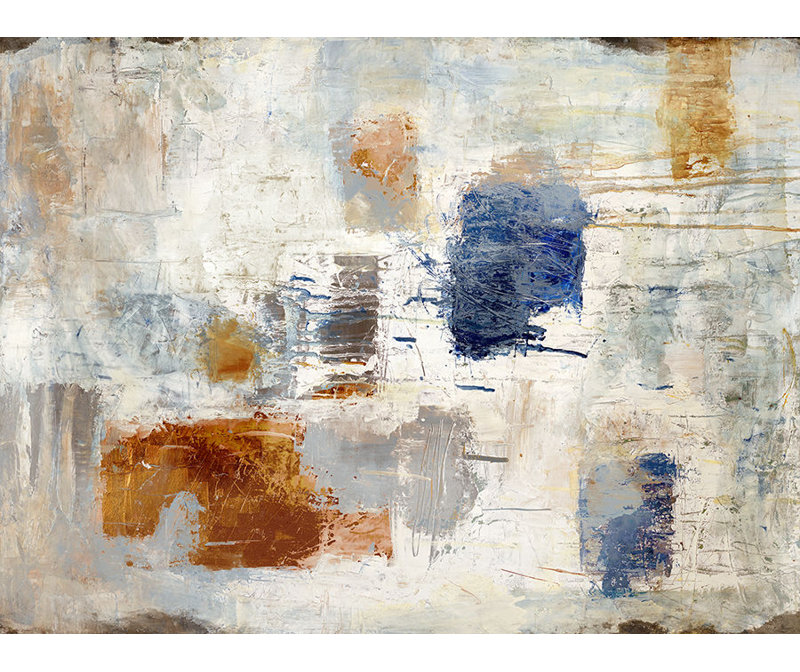 «Calico Rain» par Samuel Kane - impression, H 24 po x l 32 po, Couche de verre