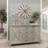 Metal Distressed Galvanized Windmill Silver Wall Decor with Rust Frame-209702643