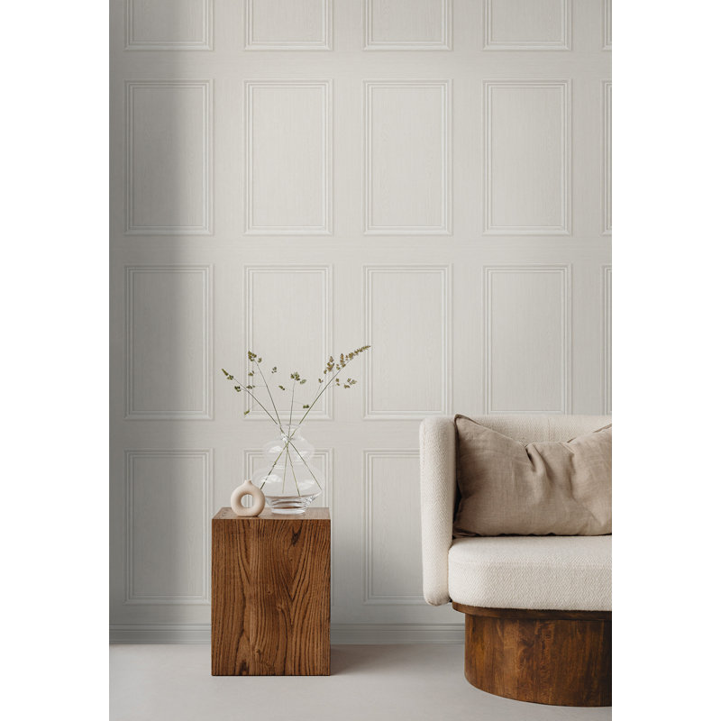 The Sojourn Wood & Shiplap Vinyl Peel & Stick Wallpaper Roll, Dove