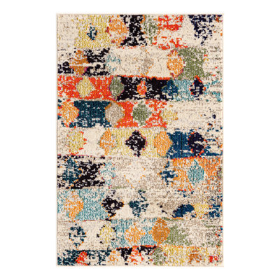 Washable Abstract Indoor Rug