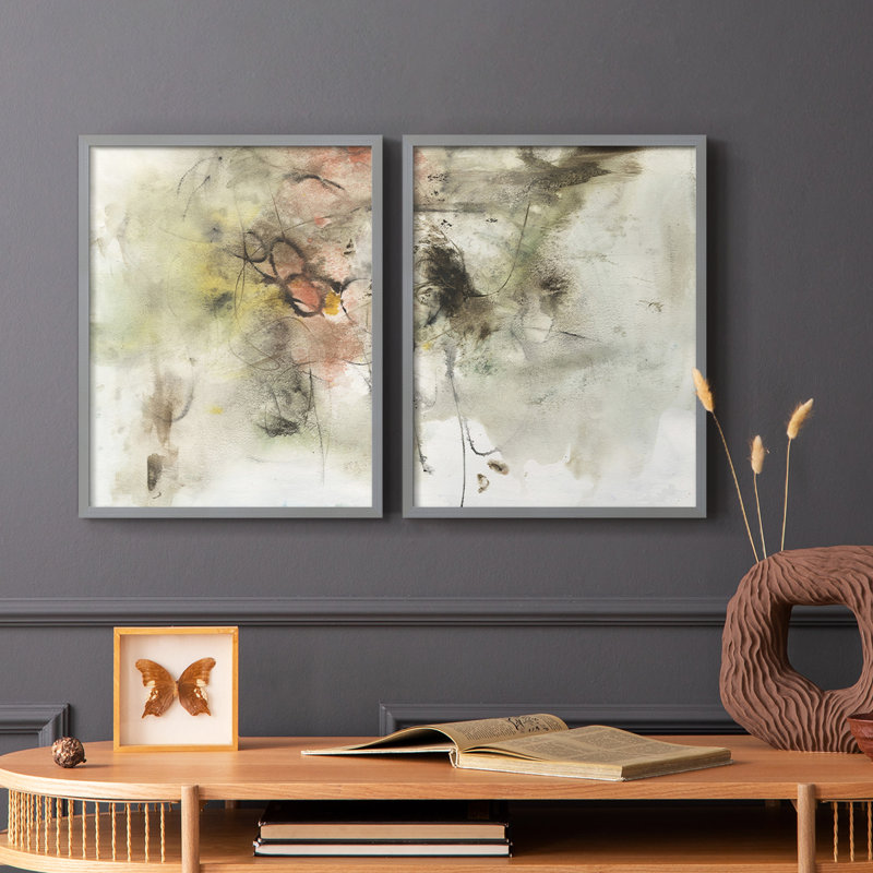 «Soft Inspiration III», reproduction encadrée de qualité supérieure - prête à être accrochée - aucun clou requis - aucun clou requis