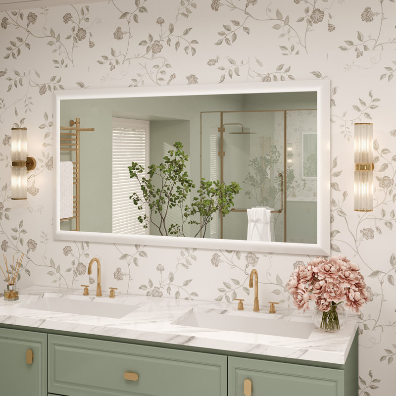 Miroir de meuble-lavabo mural Molly, 55 po x 30 po, Blanc