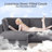 Oversized Down-Filled Modular Sofa With Ottomans-427721364-418034110
