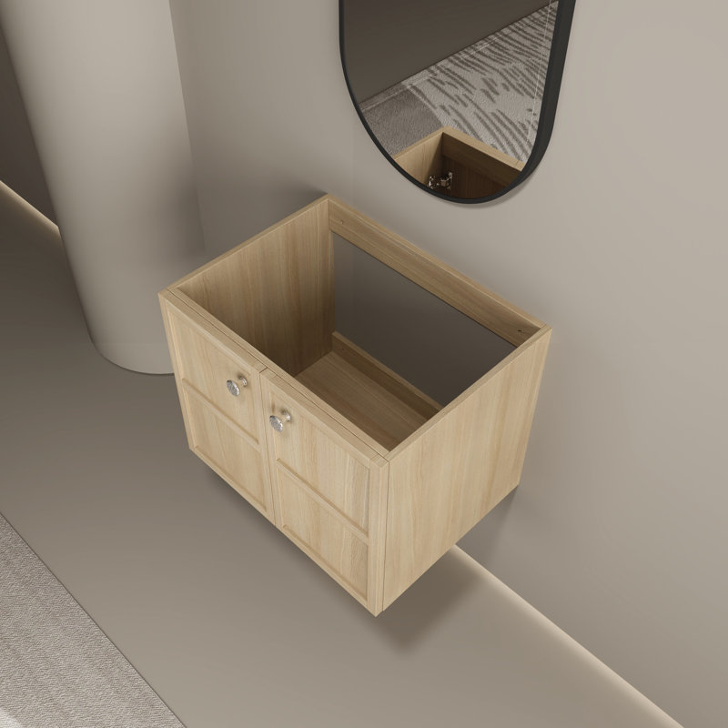 Meuble-lavabo de 24 po en contreplaqué de chêne - spacieux et élégant pour un rangement élégant, 24"