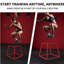 12 In Trapezoidal Steel Plyometric Jump Box, 500 LBS Capacity Non-Slip Agility Step Box, Fitness Training Equipment for Home Gym Strength and Conditioning Exercises,Red+Black