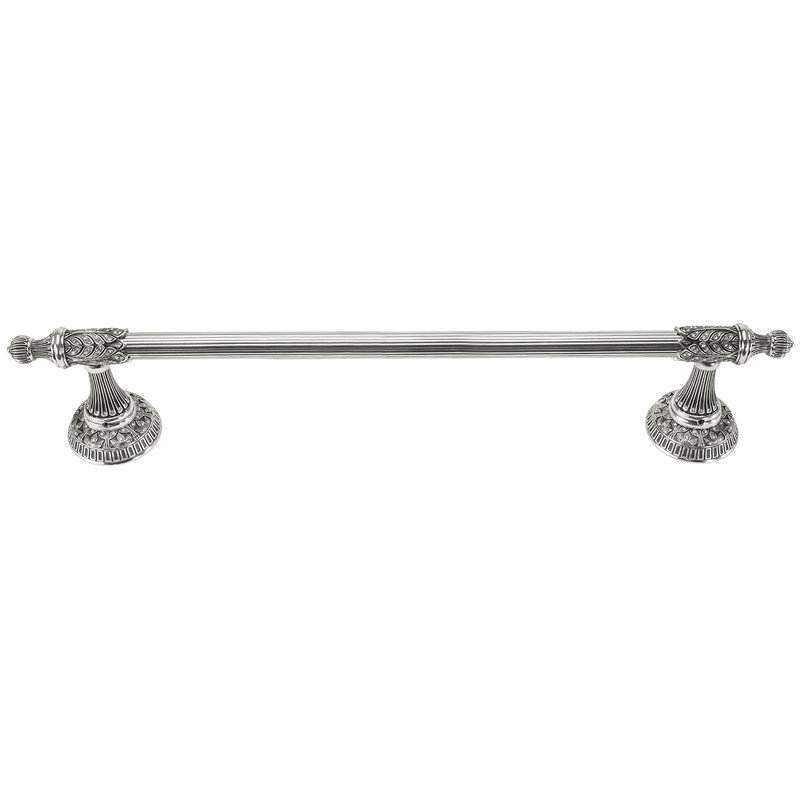HAMPTON CRYSTALIZED 18" TOWEL BAR; DECORATED WITH LT SMOKED TOPAZ & LT COLORADO TOPAZ SWAROVSKI CRYSTALS; MUSEUM GOLD FINISH