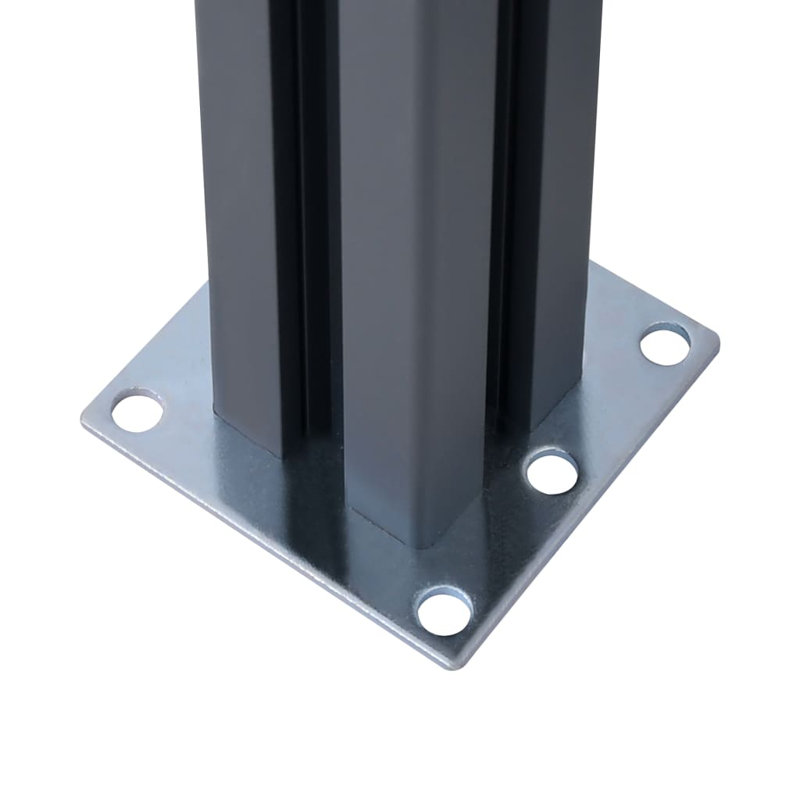 Ventanas 185cm H x 12cm W Silver Metal Fencing