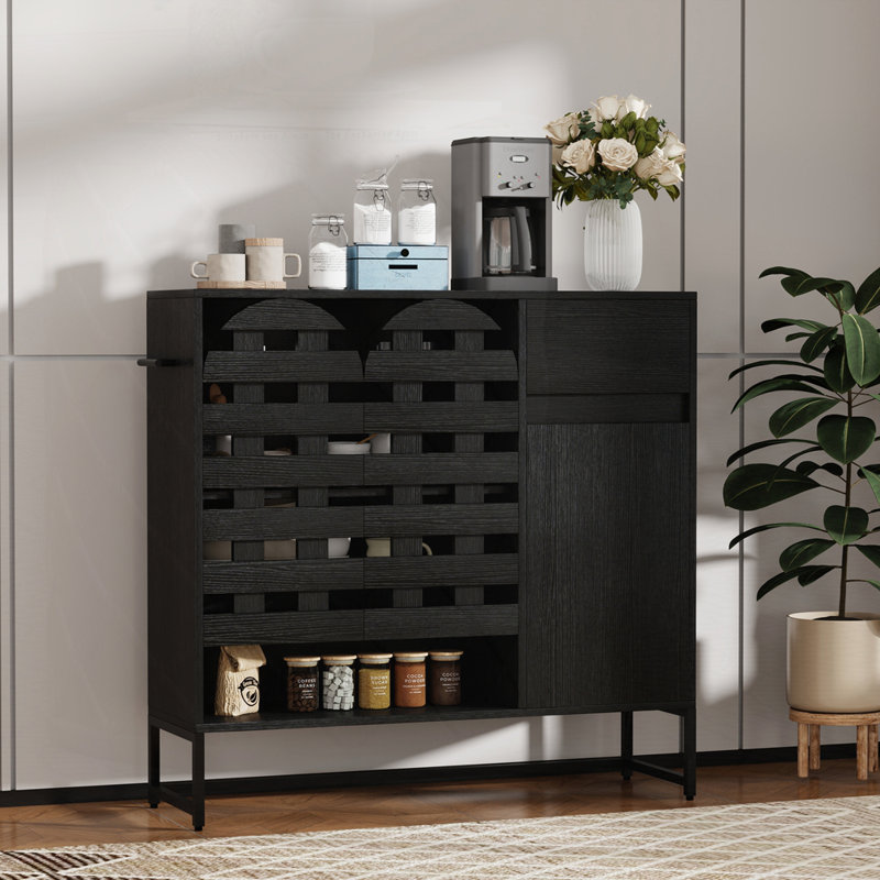Buffet avec rangement, Noir