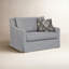 Chaise rembourrée Haley et 1/2 avec coussin, gris