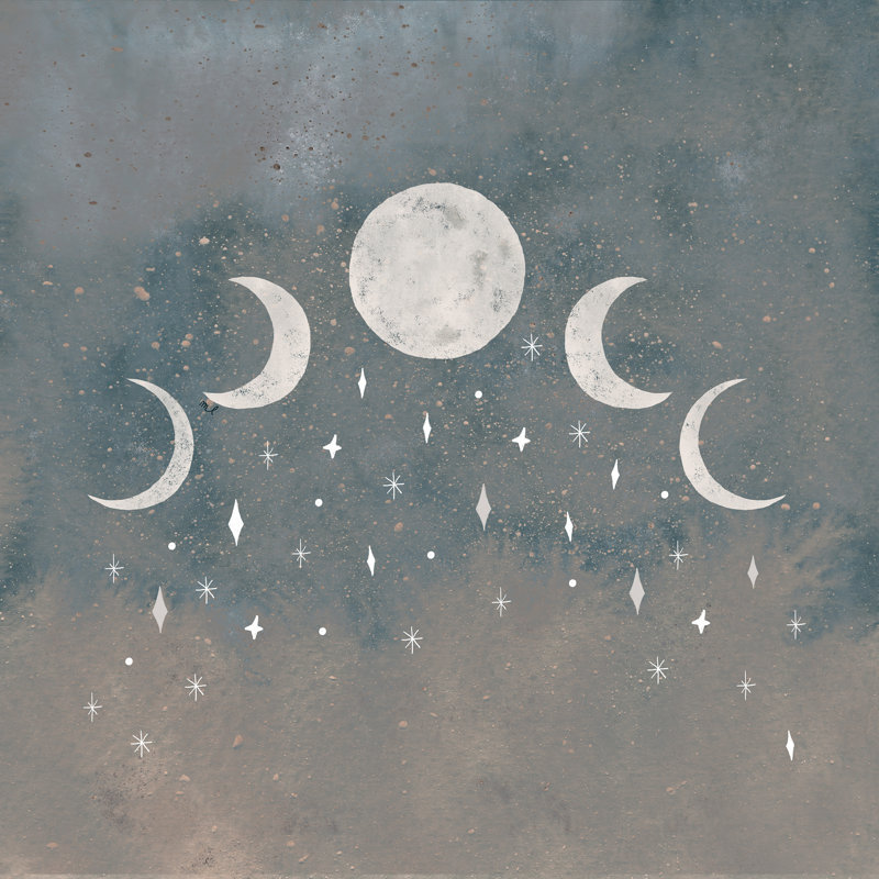 " Hello Twiggs Celestial Moon ",  12" H x 12" W   