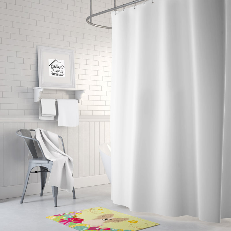 Saroyan Memory Foam Non-Slip Bath Rug, White