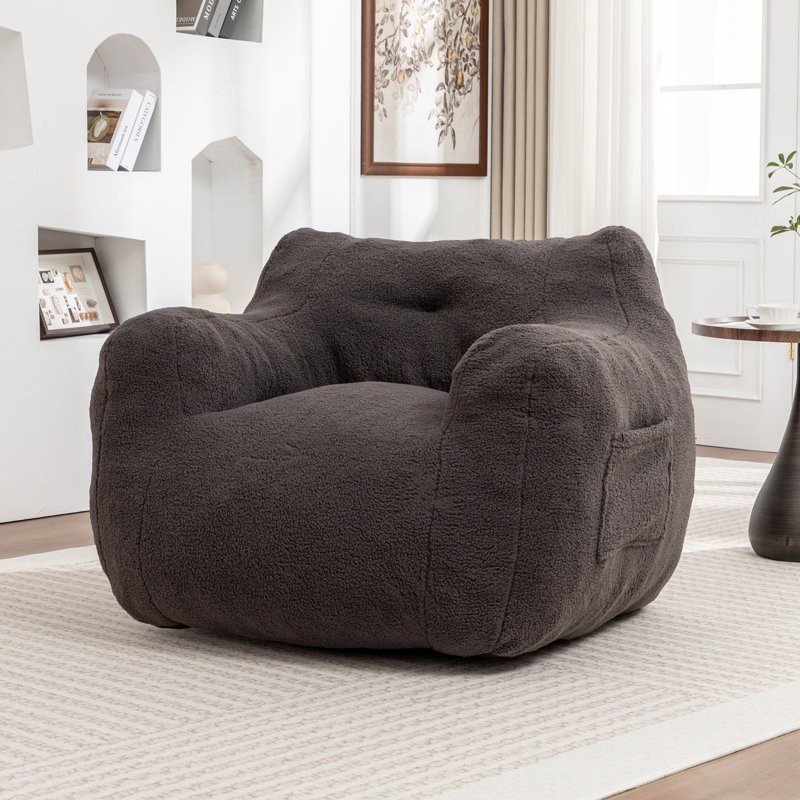 Fauteuil à billes moderne confortable en mousse à mémoire de forme 37 po, Dark Grey