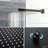 12 Inch Shower - Waterfall Tub Spout, Square Rain Head, Handheld, Oil Rubber Bronze, Valve With Spout Oil-Rubbed , -Balanced Valve, Wall Mounted, Easy Installation, Adjustable Water Flow, Head Shape,-124583694